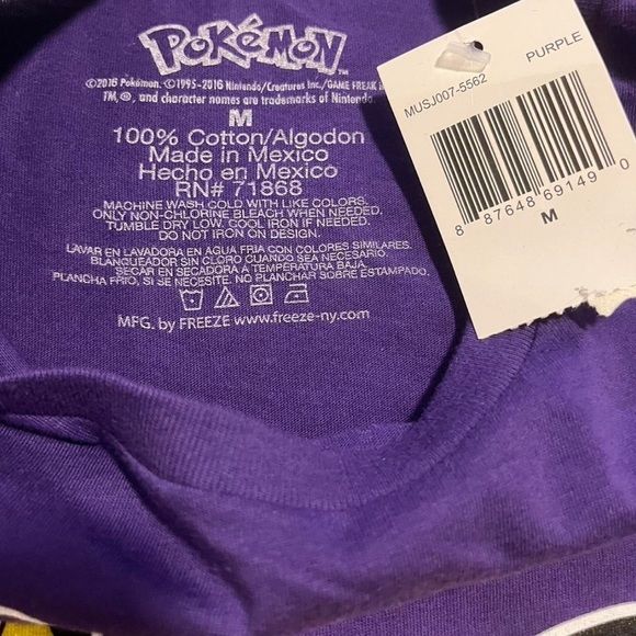 NWT Pokémon Pikachu Short Sleeve T-Shirt Cotton Graphic Tee Y2K Cartoon - Picture 5 of 6